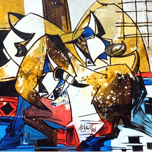 Ashkal, 18 x 18 Inch, Acrylic on Canvas, Figurative Painting, AC-ASH-336